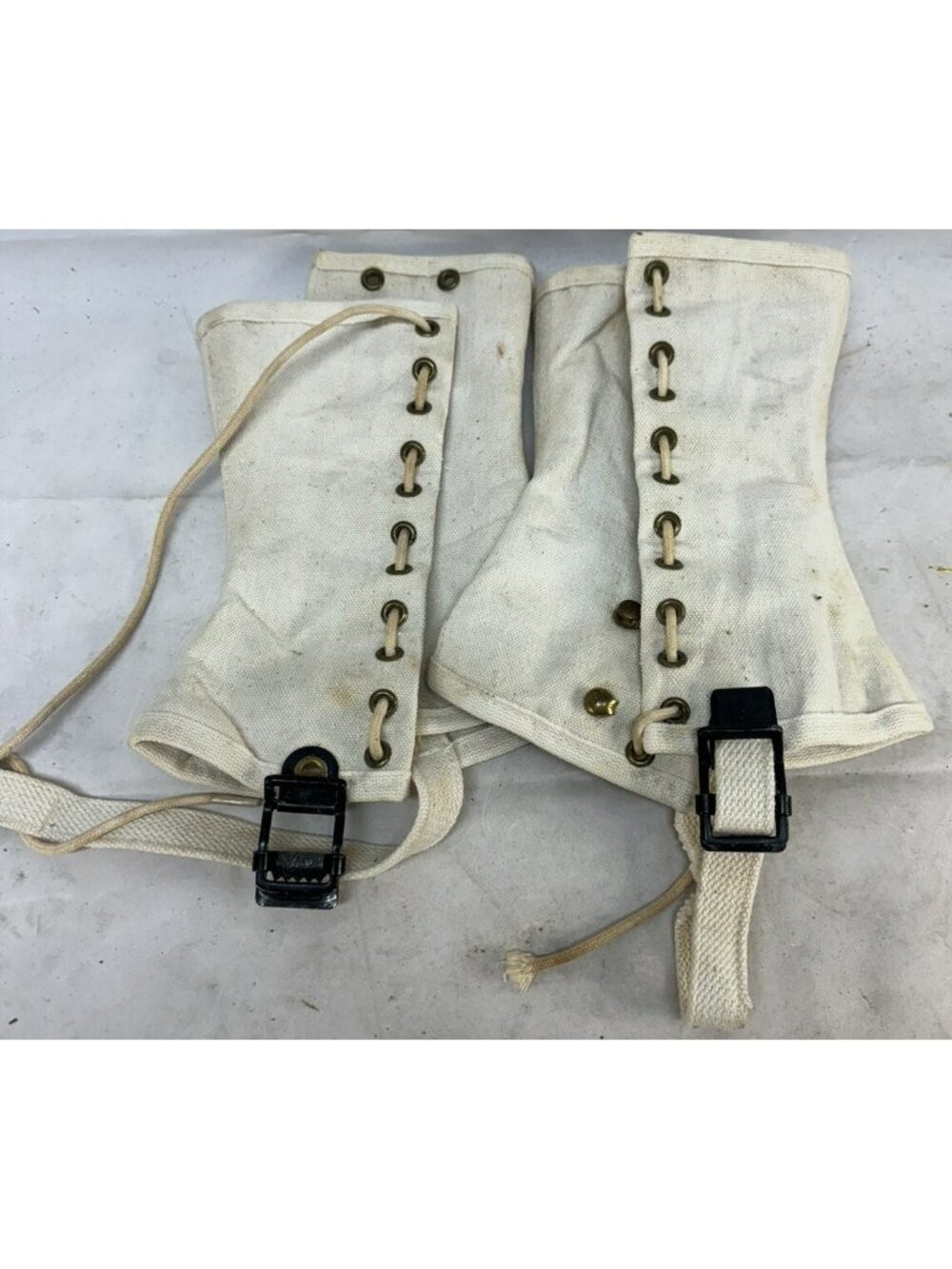 PAIR SIZE MEDIUM Vintage Boy Scouts of America White Lace Up Official Leggings